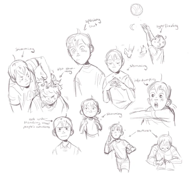 a few autistic kageyama doodles i did a while ago that are very dear to me &lt;3 feels appropriate to post now 