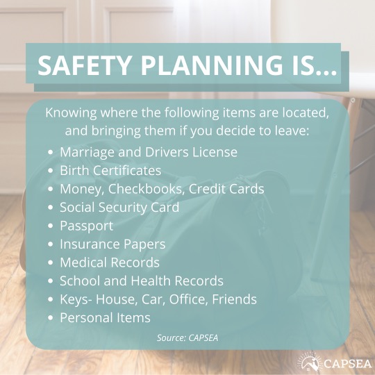 Safety Planning Tip #4/7