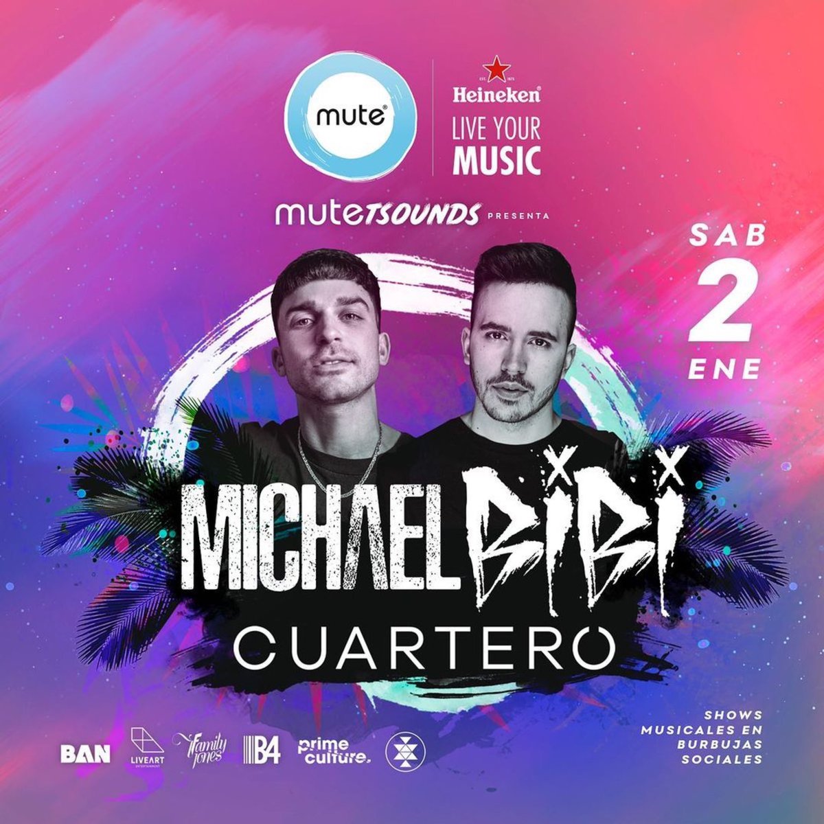 WE ARE BACK! ☀️🌊😎
Arrancamos el verano 2021 en <a href="/mutemardelplata/">Mute, Club de Mar</a> junto a 
<a href="/michael_bibi_/">Michael</a>  &amp; <a href="/cuartero/">Emanuel</a> el Sabado 2 de enero. 

Shows musicales en “burbujas sociales” 👈🏼
__________
Conseguí  tu burbuja✖️ <a href="/ticketekar/">Ticketek Argentina</a> 
🎫 bit.ly/39IH2cQ 

Bajo estricto protocolo Covid-19