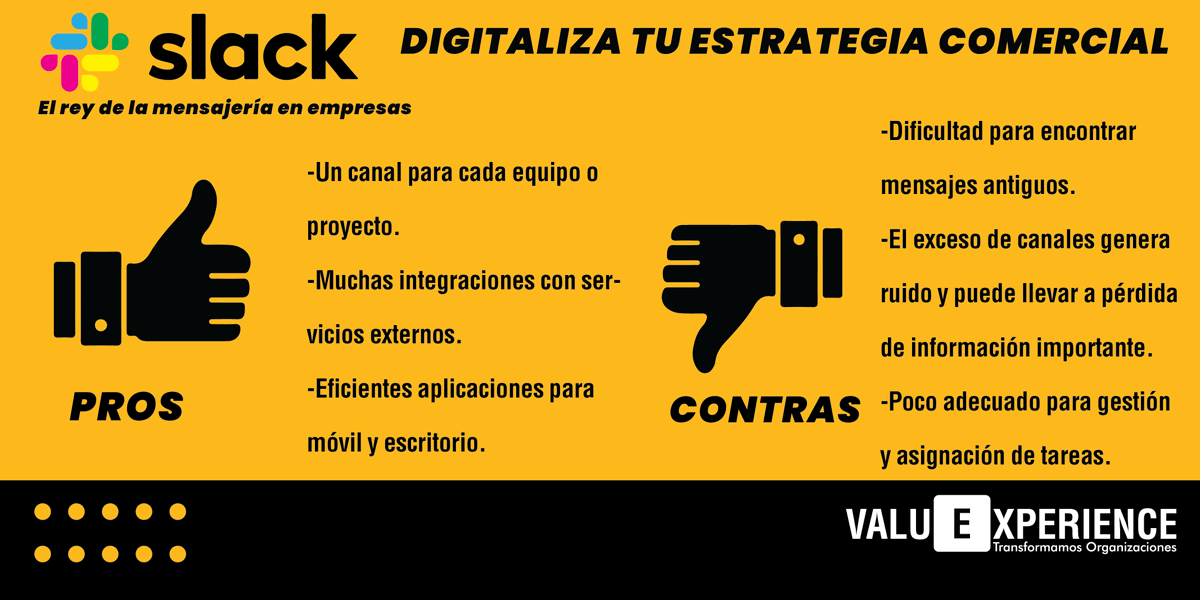 ¿Necesitas comunicarte con tus compañeros de trabajo? Slack es una plataforma de mensajería que te permite organizar tu espacio de trabajo por canales para que los miembros de tu equipo puedan comunicarse, enviar archivos y trabajar juntos. ¿Qué te parece esta herramienta?