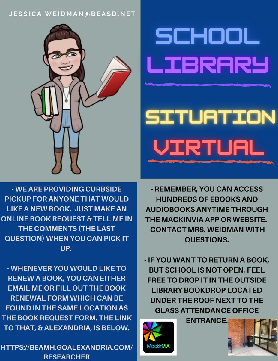 BEAHS_Library's tweet image. For the times when we&apos;re virtual.....