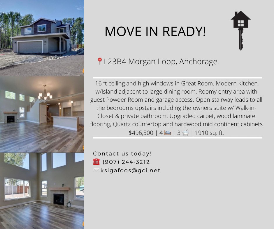 KevinSigafoos's tweet photo. MOVE IN READY!🔑

All New Beautiful Fern by Spinell Homes!🛠

Contact us today for more information and to book your tour!
📞 (907) 244-3212
✉️ ksigafoos@gci.net

#tophomesalaska #alaskarealestate #anchoragerealestate #anchorage #forsale #moveinready #newconstruction https://t.co/SCjwNqiIKf