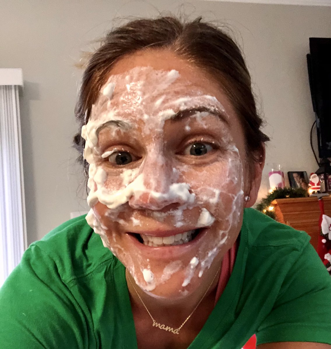 Ss beat me in a phonics Kahoot! They’re so quick! I took a pie to the face! At least it was yummy! <a href="/TeamDundalkES/">TeamDundalkES</a>