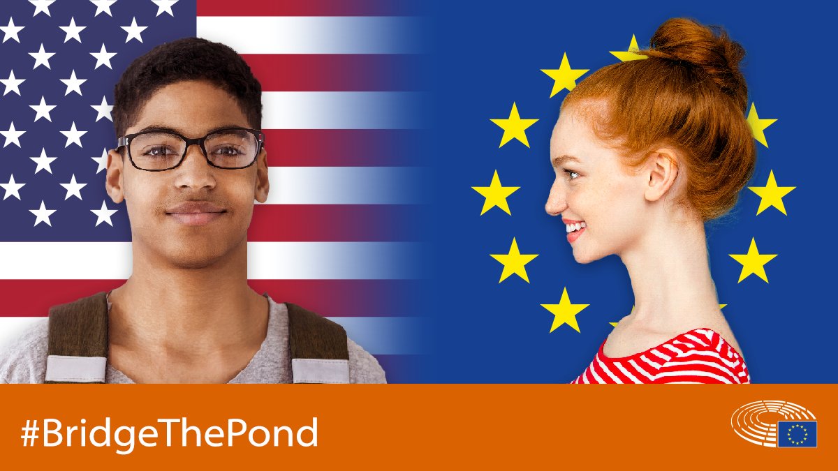 EPWashingtonDC's tweet photo. Leading EU lawmakers highlight the importance of 🇪🇺 🇺🇸 citizen-to-citizen contact for the long-term success of our transatlantic partnership. Our #BridgeThePond initiative is bringing together high school students from both side of the Atlantic 👉 https://t.co/KnwCHYC55P https://t.co/yV7e23wqll