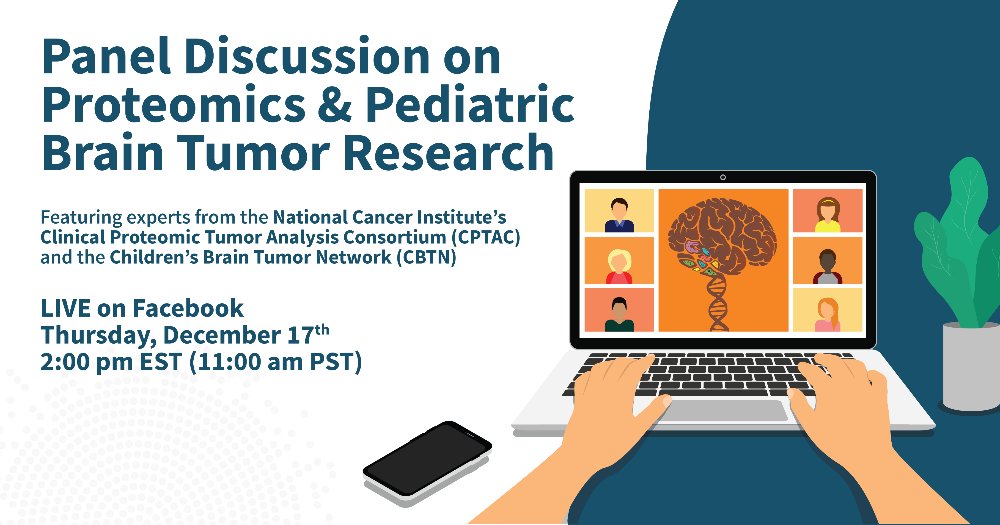 On December 17, #CBTN and #CPTAC investigators are coming together for a LIVE Panel Discussion to explore latest research findings published in a recent major study. Learn more and be sure to join us! mailchi.mp/cbttc/proteomi… #WeWontStop