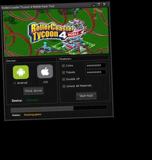 roller coaster tycoon hack iphone / Twitter