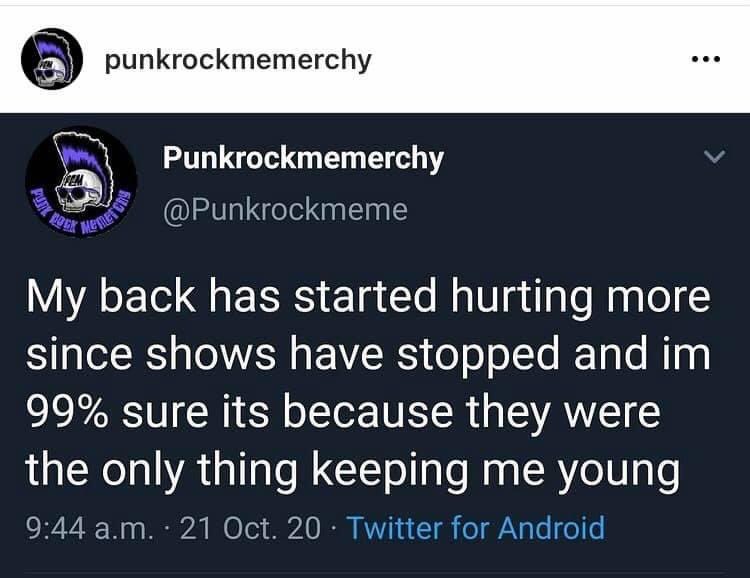 ConcertWeirdos's tweet photo. I’ve aged 10 years in 9 months. #concertweirdos https://t.co/Vs3xLqqSWi