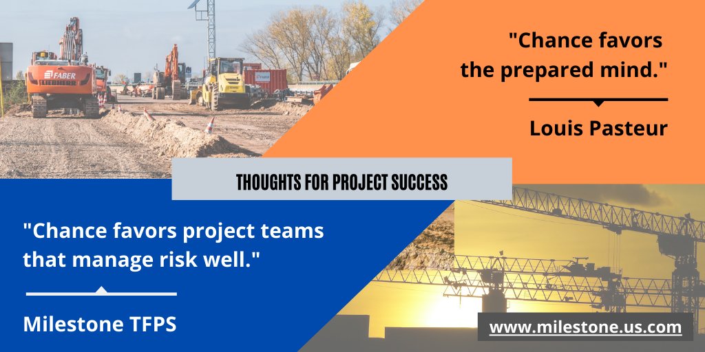 MilestoneUS's tweet photo. #milestonetfps #riskmanagement #projectmanagement https://t.co/ei3kEkheOq