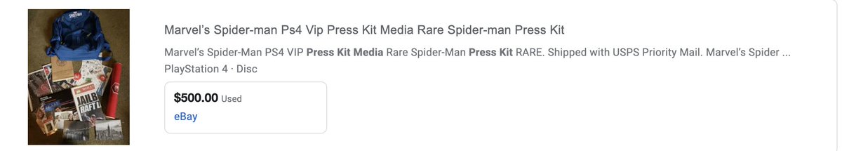 Here's a fun game. Go to Google Shopping and start typing in "[game name] press kit" and tell me what you find, this works for TV shows too. Go look at what exclusive goodies the press and influencers get and what they can sell it for later.