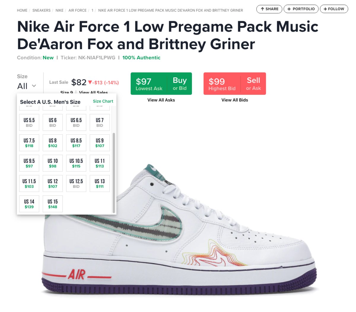 8. Music AF1The sneaker every reseller thought was gonna be a movie, but is now an asset recovery mission.