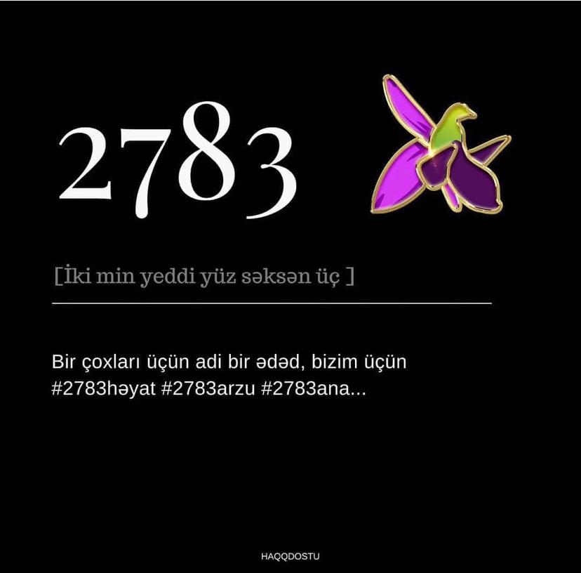 shahlabdullaeva's tweet photo. 2783...bir rəqəmin bu qədər acı verəcəyini heç vaxt düşünməzdim..🥀 https://t.co/KNHyCuylwH