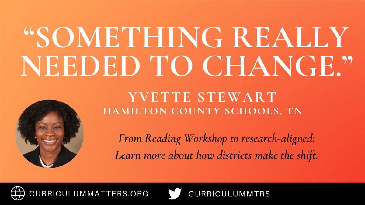 The best thing I did all week was moderate this superb webinar on the shift from Teacher's College Reading Workshop to research-aligned curriculum.

<a href="/ystewart1/">Dr Yvette Stewart</a>, <a href="/WarfordMatt/">Matt Warford</a>, <a href="/mcglynn3/">Kristen McQuillan</a> were SO insightful.

Recording now available!

See:
curriculummatters.org/2020/11/30/the…

#CurriculumMatters