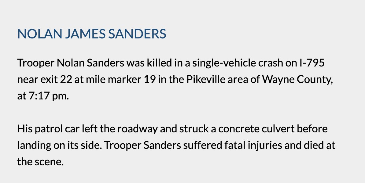 if you really cared about our brave boys in blue you would investigate this terrifying and deadly phenomenon of their vehicles leaving the roadway and striking stationary objects, mostly trees.