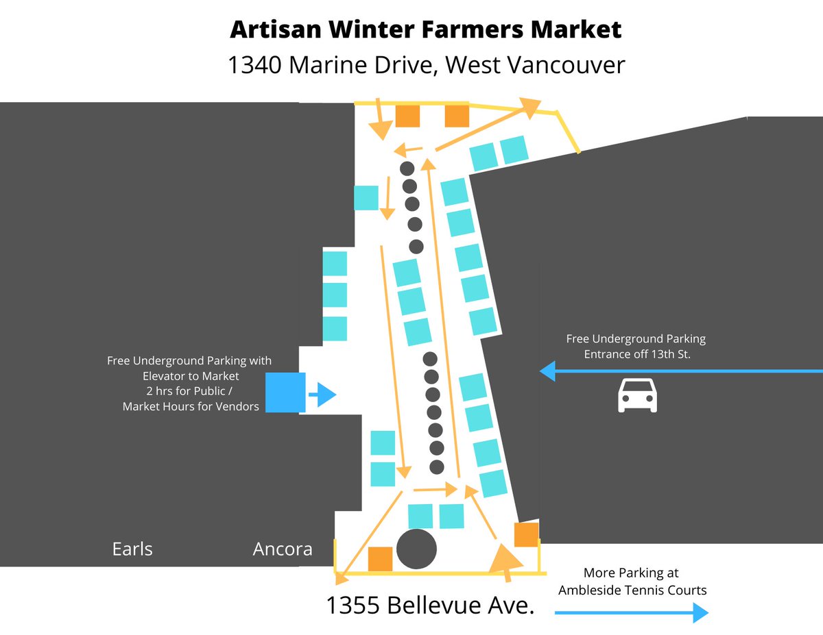 Check out our new Artisan Winter Farmers Market Site Map, with all the health guidelines accounted for!
Today's market starts at 2pm!
#FarmersMarket #WestVancouver #NorthVancouver #WinterMarket #ChristmasMarket #BCAFM #YVRPrep #EdibleVancouver #BCBuyLocal #Vancouver #LocalFood