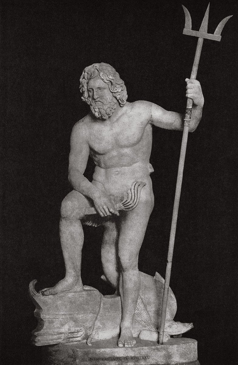 This Poseidon copies a famous (lost) 4th century cult statue at the Isthmia Poseidon temple by Lysippos, official sculptor of Alexander the Great!Like many masterpieces, miniature copies were made in bronze and marble, like these two from the  @Musei_Vaticani & the  @mfaboston