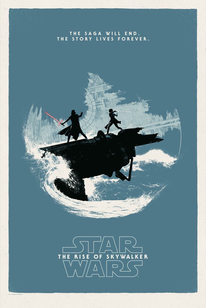 I’m going to do a 2020 release thread. All the posters and things I have done this year. Starting now with the first release I had this year (or was it a million years ago?) which was this Rise Of Skywalker screenprint for  @BottleneckNYC