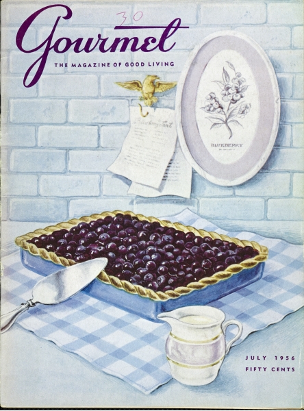 .<a href="/MrHilaryKnight/">Hilary Knight</a> is beloved for illustrating the Eloise books. But at <a href="/CondeNast/">Condé Nast</a> he's known for his magazine covers. We're serving up this blueberry tart from July 1956 Gourmet. #ArchivesHashtagParty #ArchivesBakeOff