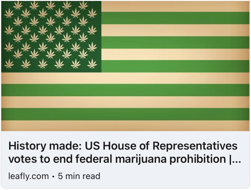 highaspora's tweet image. It’s just a matter of time before federal legalization. 🌳🇺🇸✊🏿