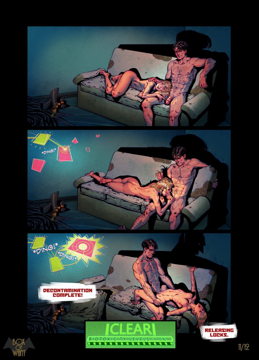 BoxOfWant's tweet photo. Closing 4 pages of the Batman+Harley comic commission. 
Apologies for the endless wait. 🥲
You can see them all on my Newgrounds page, or looking at the MEGA archive (link also on NewGrounds). https://t.co/UJjOKvbyLT