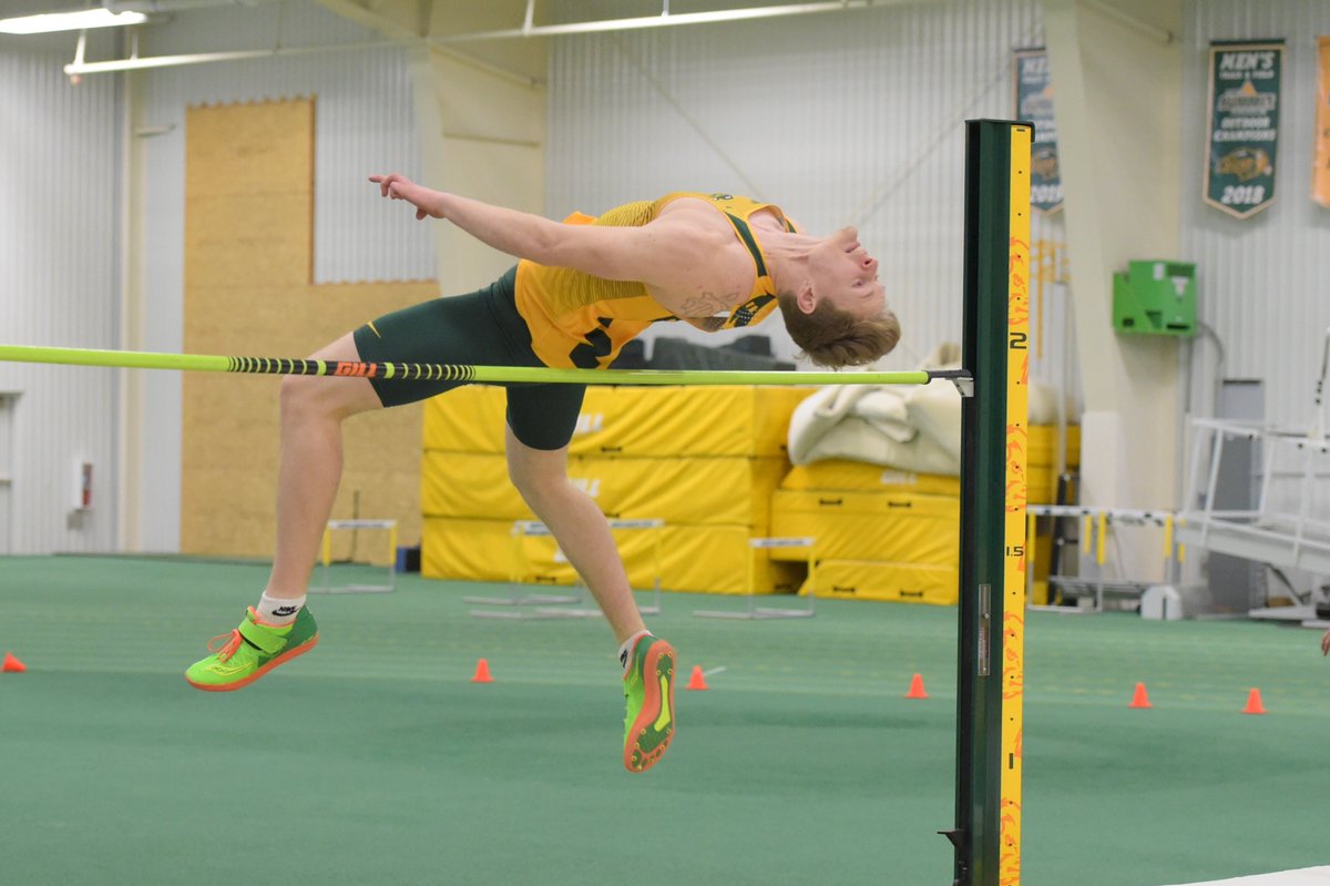 NDSUTrackField's tweet photo. Sophomore Elijah Hylen won the high jump at the Dakota Duals, clearing 6-7 (2.01m) to open the season. https://t.co/E7KfaYMHxQ