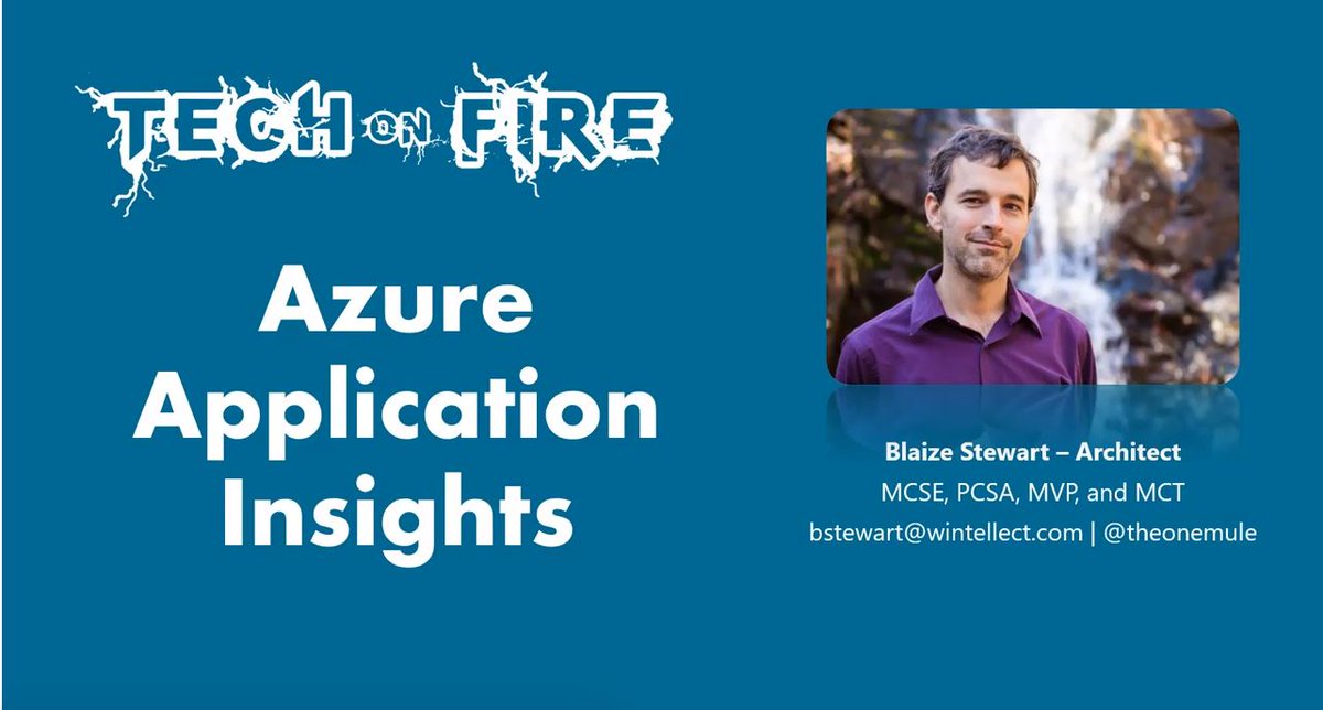 Helneo's tweet photo. In this edition of Tech on Fire by Azure MVP Blaize Stewart (@theonemule), you will learn how Azure Application Insights can help you monitor apps more efficiently. https://t.co/UXUaqeI3vC
#AzureApplicationInsights #MVPBuzz #Azure https://t.co/LNIkrDHTow