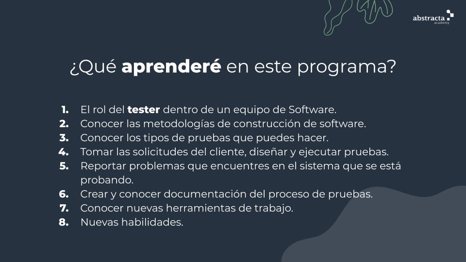 AbstractaLatam's tweet photo. Damos inicio a la primera edición del Programa profesional, #online y sin costo en #TestingFuncional de aplicaciones de software, impulsado por @AbstractaChile, @empleahc y #AbstractaAcademy ✅
¡Auguramos muchos éxitos a nuestros 40 estudiantes de todo #Chile! 🙌🏼 https://t.co/hfP6TTs1pV