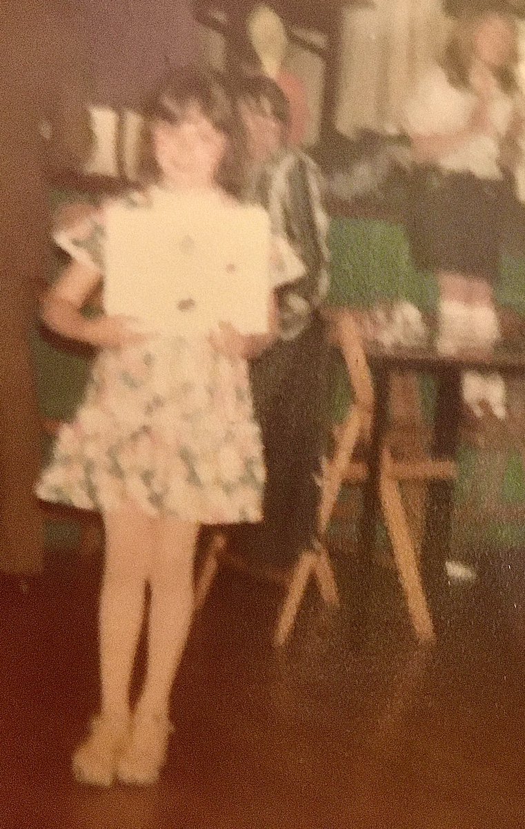 Nelly_Knowall's tweet photo. Tiny, blurry @Nelly_Knowall receiving her silver medal in Latin American dance in 1975-ish (about 7 years old) 

RIP Pat Griffin, my first ever dance teacher. You gave me a lifetime love of dance from here on in 💃🏼❤️ #Rumba #Samba #ChaCha #Jive #Strictly #scd2020 https://t.co/1YKeLkcna8