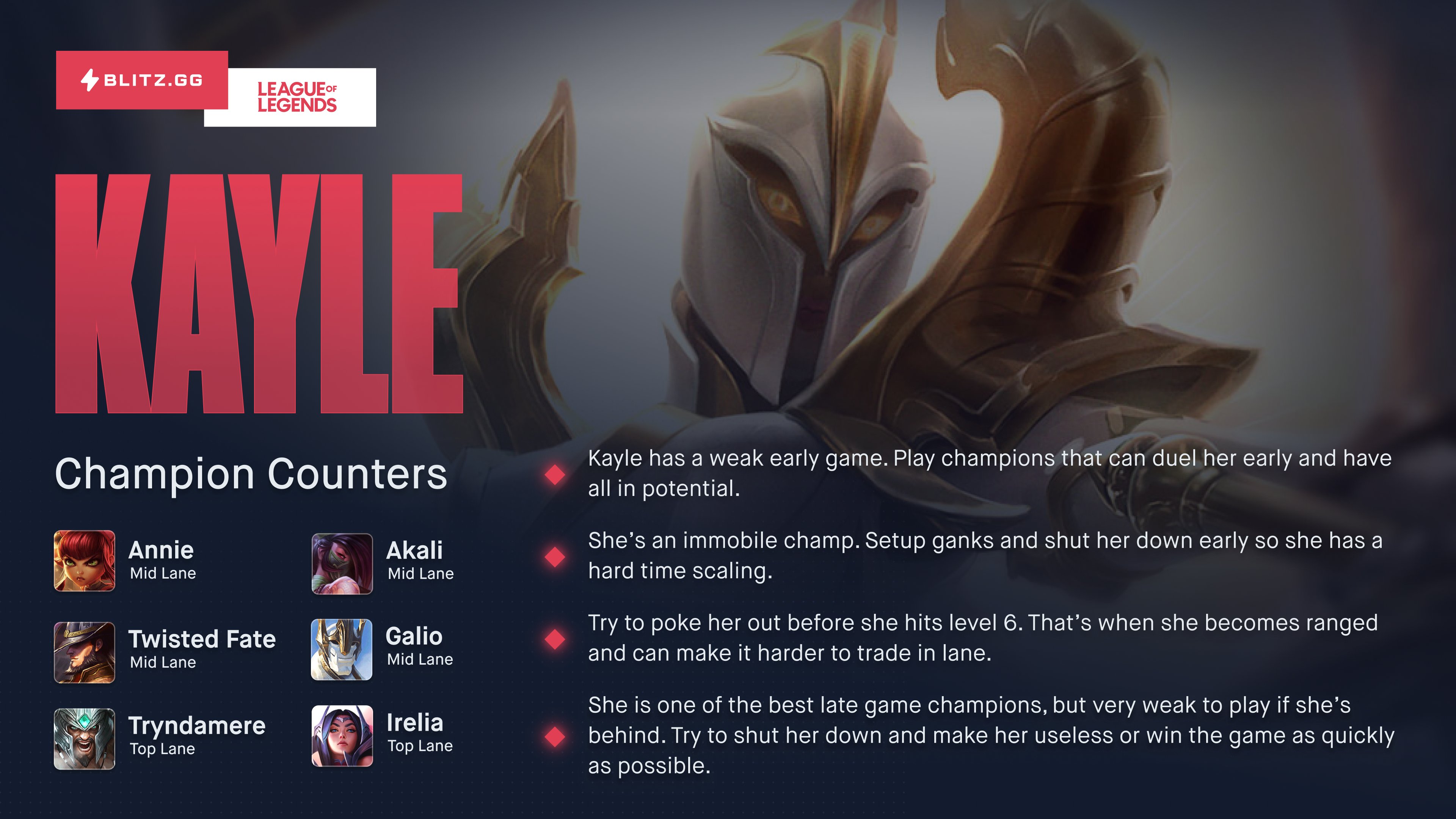 Blitz App on Twitter: "@_JustFay_ These counter Kayle!" / Twitter