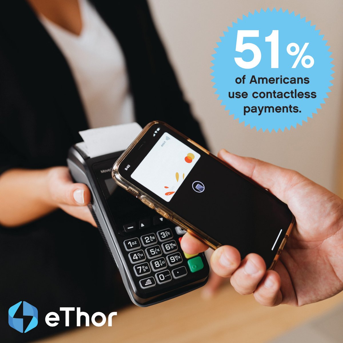 eThor's tweet photo. The People have spoken! A majority of Americans use contactless payments - have you joined the future yet? 💳

#welcometothefuture #eThor #contactlesspaymentsolutions https://t.co/mUQ3pTAS1a