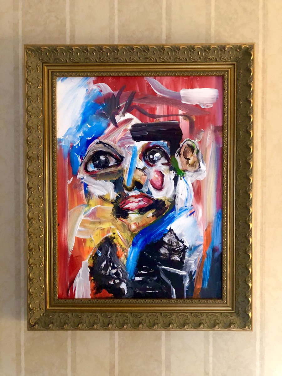 fewocious's tweet photo. It’s the best feeling in the world to see my painting in such a pretty frame 😍

thank you @MuseumofCrypto for collecting this piece 🥺❤️❤️ https://t.co/cFFLt5KLLe