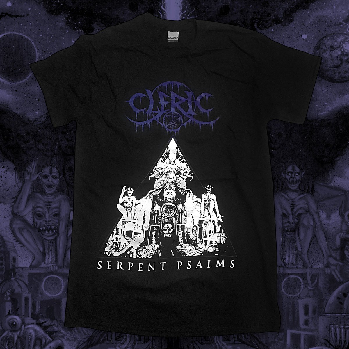 Limited quantity of Serpent Psalms shirts now available @ clericdeath.bandcamp.com/merch