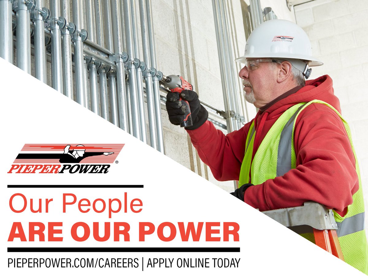 Pieper Electric is always looking for ambitious newcomers to join our team. Submit your resume online at pieperpower.com/careers.