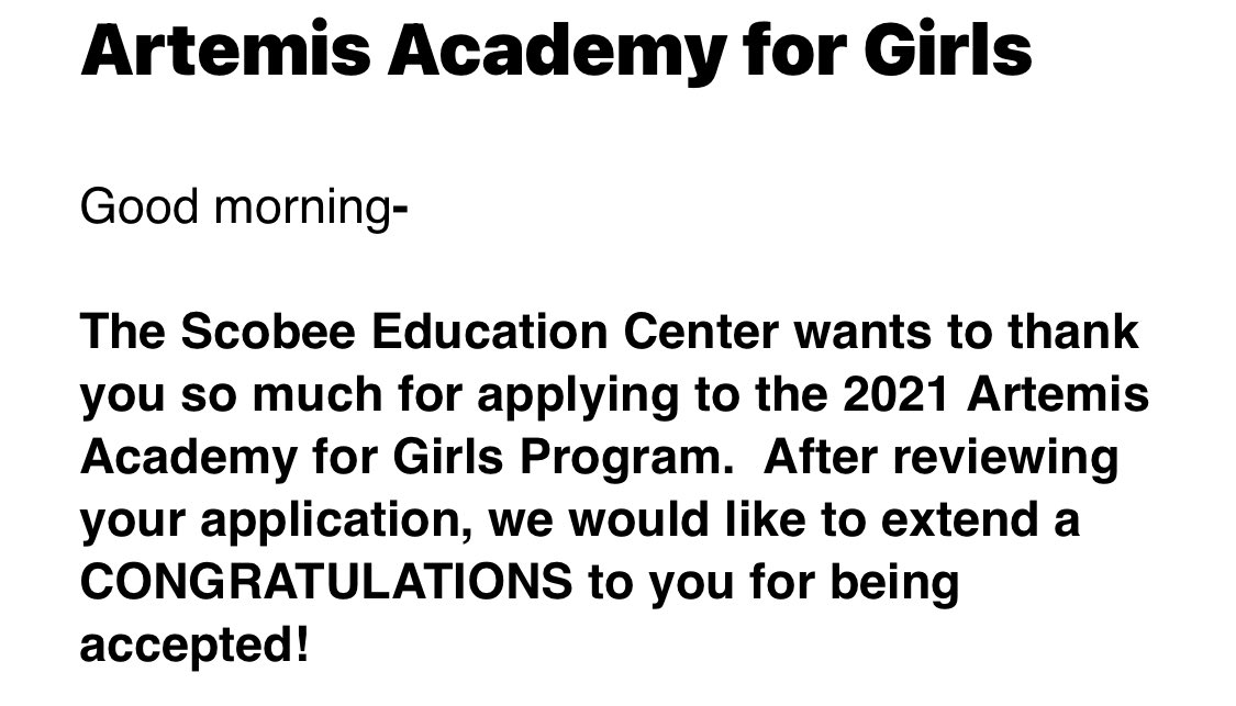 NikkiKZuniga's tweet photo. So happy that Anailla was accepted into this program! #STEMgirls #JonesSTEM #ArtemisAcademy @NISDJonesSTEM https://t.co/Sm7IoWTkhT