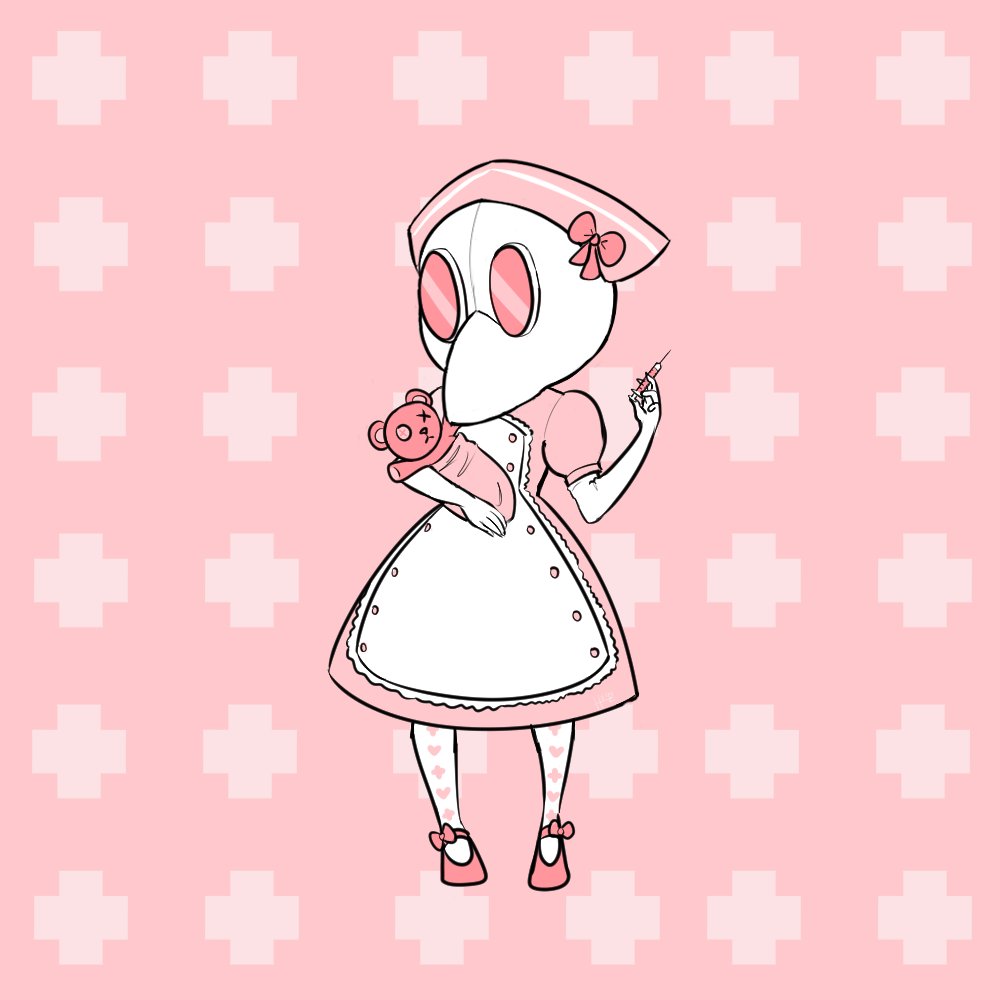 #10. Plague nurse. By squirrel-art.  https://squirrel-art.tumblr.com/post/189903514078/i-love-nothing-more-than-adorable-plague