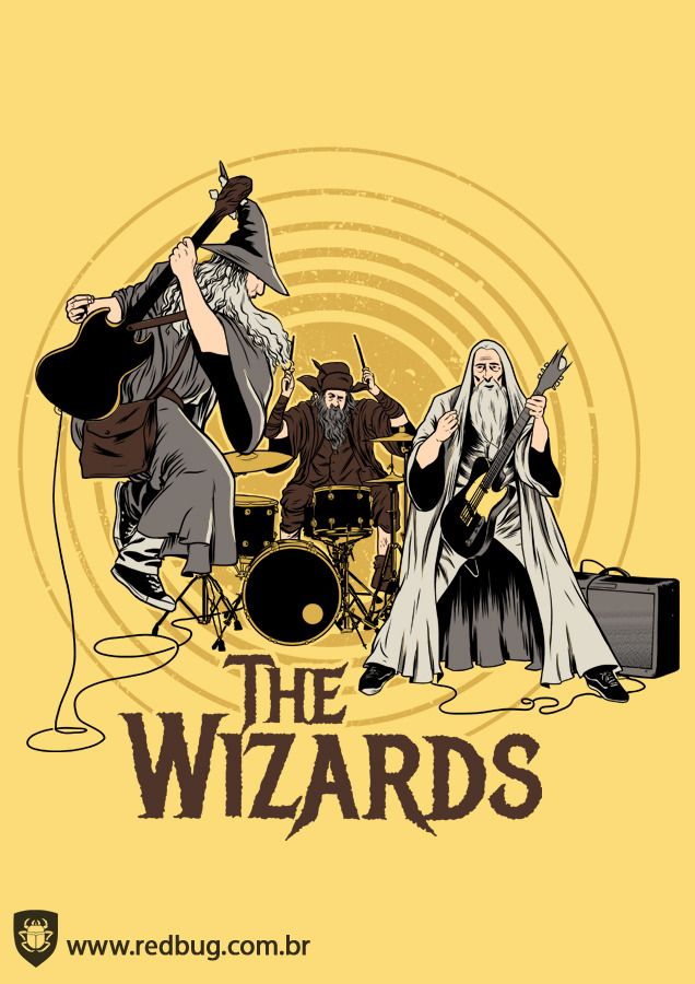 ElAnilloUnico's tweet photo. 'The Wizards', la banda de rock que arrasa en la Tierra Media. Divertido diseño de @redbugcamisetas #ElSeñordelosAnillos https://t.co/bZoKJTImMu https://t.co/rAZzse3KzL