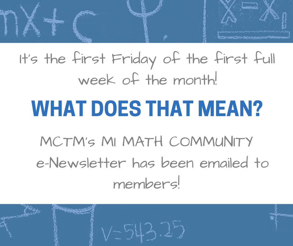 michiganmath's tweet photo. Guess What! Great information for math teachers! #MCTM #EmpoweredMathED #NCTM #DACTM #Mathed #MathTeachers #ITeachMath #mathteacher #MMSLN #IM https://t.co/XvKOAa0bjp