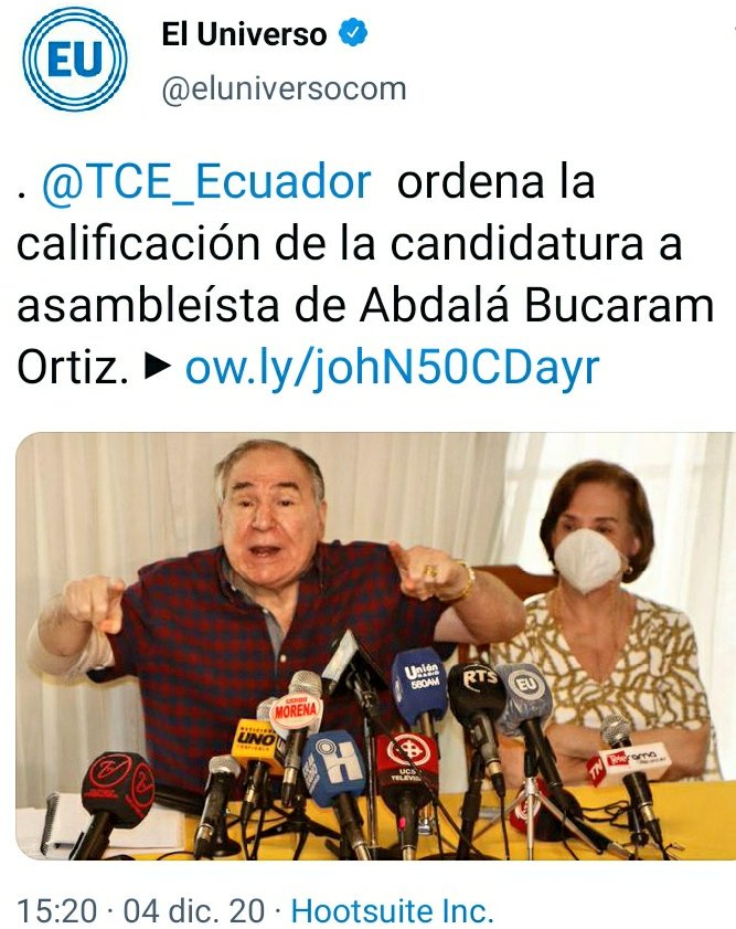 EdmundoGarZam's tweet photo. Gracias @TCE_Ecuador #LeninMoreno 
Los #Bucaram siguen gobernando https://t.co/bXBNRr3c8t