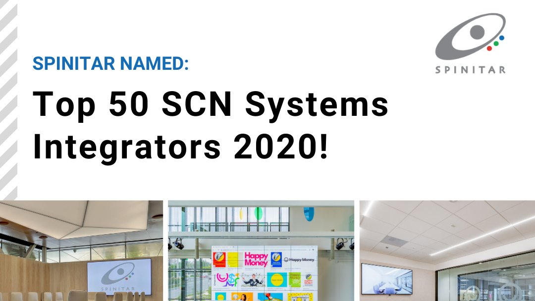 Spinitar's tweet photo. Spinitar made the "Top 50 SCN Systems Integrators of 2020" list! Party popper
Thank you @SCNmag for the feature.
Check it out here - https://t.co/GkDKiP8FBu
#SCNTop50 #SCNMag #SCNMagazine #SCN #AVSolutions #AV #AVIntegrator #SystemsIntegrator https://t.co/bM5CF8Eira