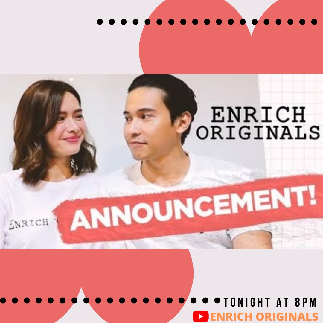 erichguniverse's tweet photo. ANNOUNCEMENT! 🤩

Abangan mamayang gabi ng alas-8 sa YouTube Channel ng ENRICH ORIGINALS.

#YouMeMaybe #EnrichOriginals #ErichGonzales #EnchongDee https://t.co/fA3ZN7HvZZ
