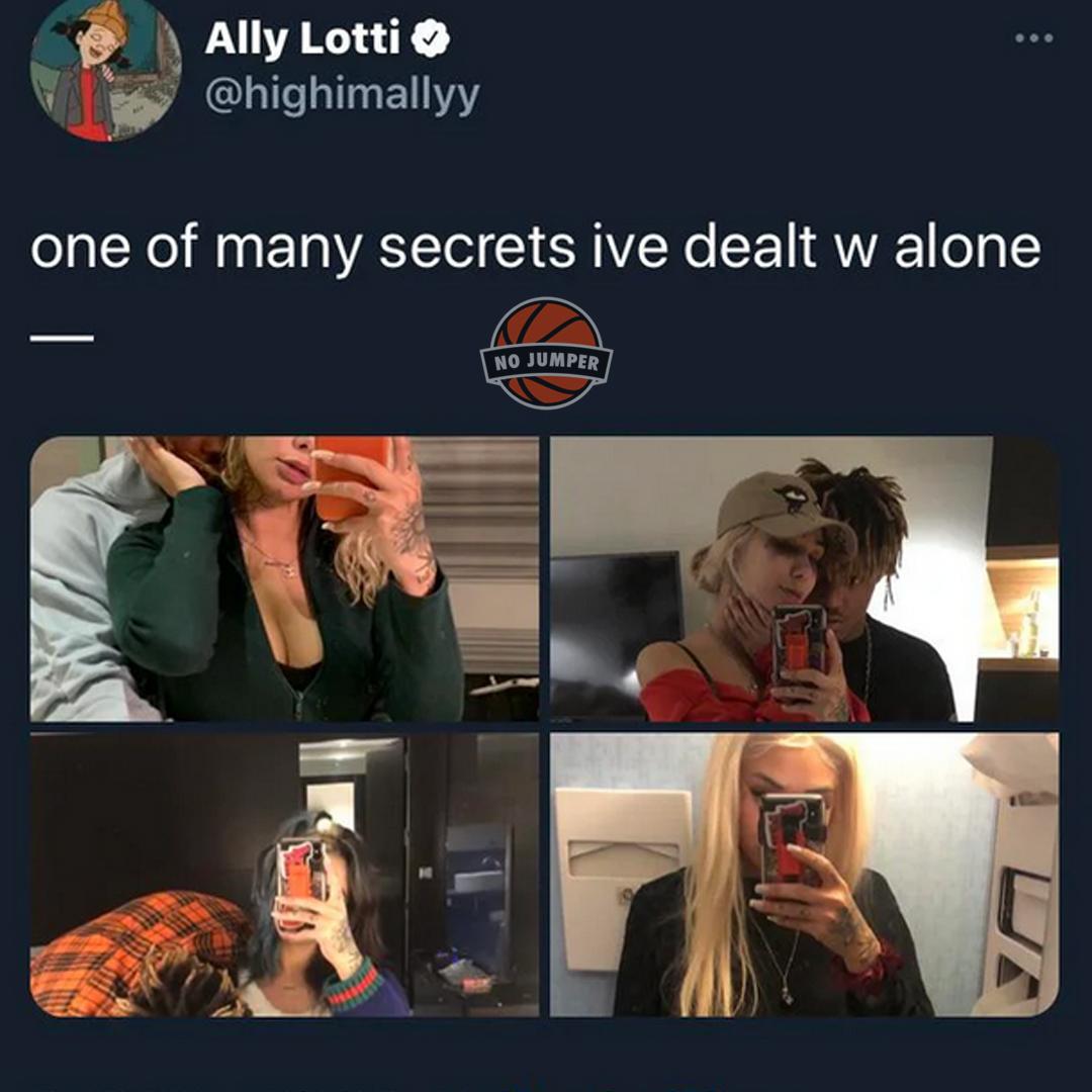 nojumper's tweet photo. #allylotti reveals that she had several miscarriages whilst with #juicewrld...😞😓 https://t.co/dbALkzIkCq