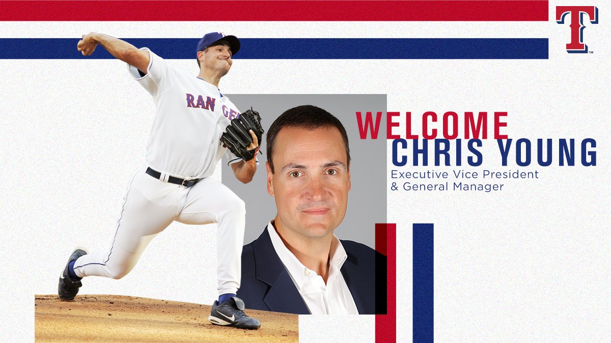 OFFICIAL: Chris Young has been hired as Executive Vice President &amp; General Manager.

Young, a Dallas native and <a href="/MLB/">MLB</a>'s SVP of On-Field Operation, will work under Jon Daniels, President of Baseball Operations, in all areas of the department.

Welcome home, Chris!