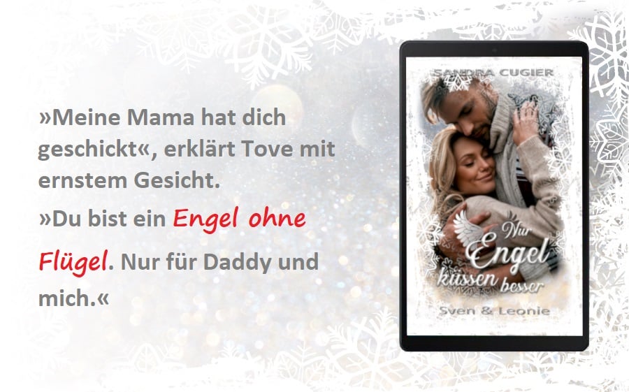 #Release   

Hier habe ich den 1.#Schnipsel aus dem heutigen #Buchbaby "Nur Engel küssen besser: Sven &amp; Leonie" von <a href="/CugierSandra/">Sandra Cugier Autorin</a>  

Moi ... wie süß ist denn das? 🥰

#Link zum #Roman:
amazon.de/dp/B08P3H13L1/…

#romance #bookslove #booksworld #bookaholic #bookaddict