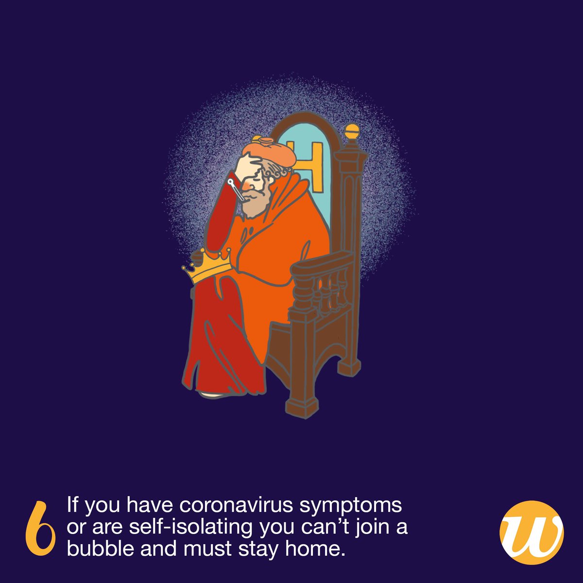 Amyibeeson's tweet photo. #UkCovidChristmas2020 Rule 6. If you have coronavirus symptoms or are self-isolating you can’t join a bubble and must stay home.
#wordsbycommunications @amyibeeson @divyaani #covid2020 
#merrychristmas #infographic #covidsymptoms #selfisolating #selfisolate #stayhome #kingherod https://t.co/hZgOixiIX0