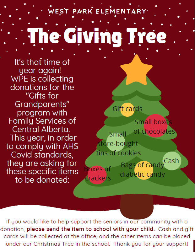 WPEschool's tweet photo. We are collecting items for "Gifts for Grandparents" until Wednesday, December 9th.  Your contributions are gratefully accepted. https://t.co/fJs4g4ADwn