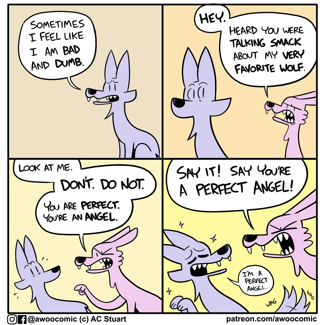 NoobtheLoser's tweet image. Smack talk. - patreon.com/awoocomic