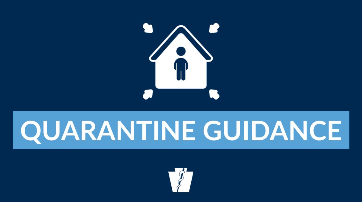 PAHealthDept's tweet photo. 📢 Effective now: DOH has aligned its quarantine guidance for people exposed to #COVID19 with new guidance from @CDCgov announced earlier this week that provides option for 10-day quarantine without testing or 7-day quarantine with negative test on or after day 5 of quarantine. https://t.co/YMib7Vjb78