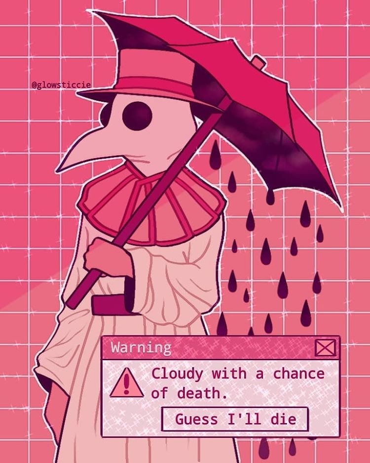 #14 pink plague doctor by glowsticcie.