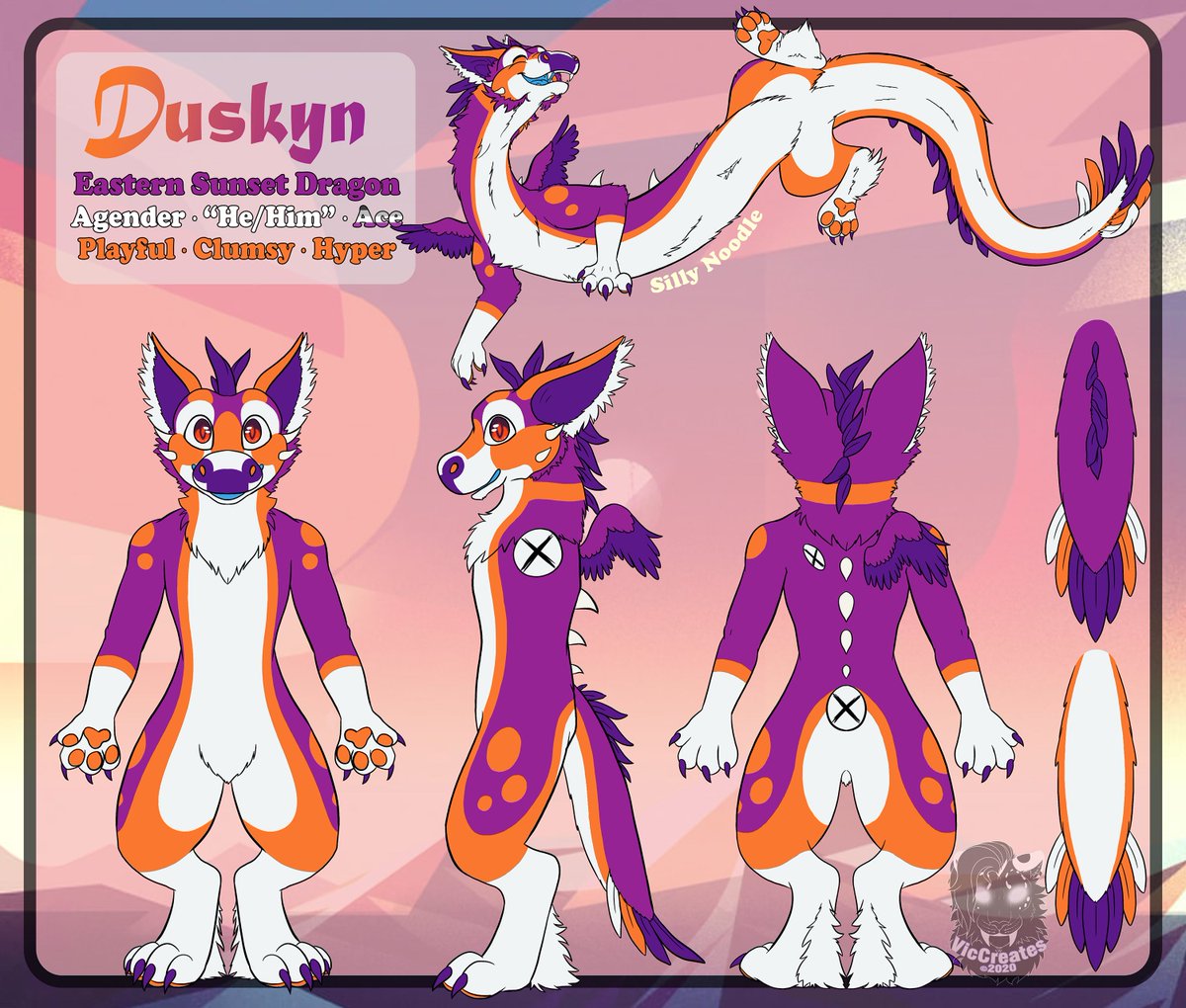 VicDerps's tweet photo. Hiya! Welcome to my fursuit account :D
My name is Vic, my fursuit is Duskyn the Sunset Dragon! (Not a Dutch Angel💜)

I'm a 27yo Genderfluid Artist currently living in Cali! 
Duskyn was made by @lemonbrat 
Duskyn's hand and feet paws were made by @PinkuShikaArt 

Love you all!💜 https://t.co/v6Coi6l0Ky
