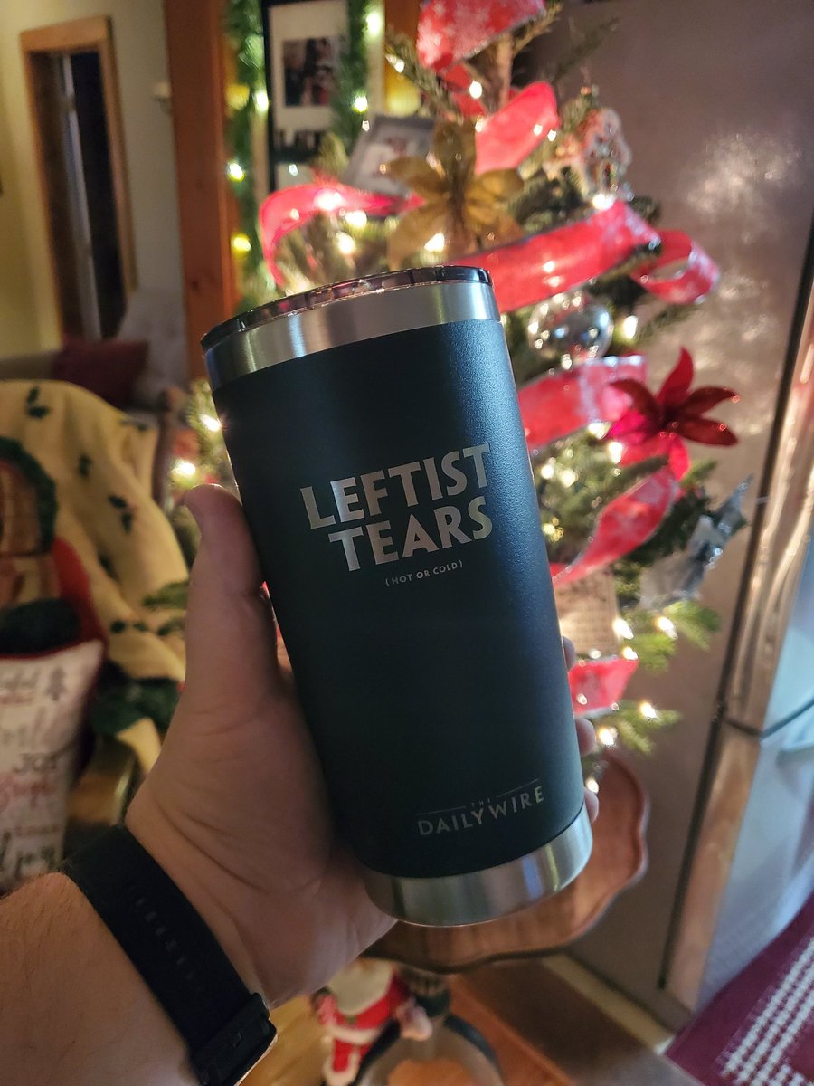 BrandonCanfiel_'s tweet photo. @benshapiro @michaeljknowles Got my @realDailyWire Leftist Tears tumbler just in time for Christmas #DailyWire https://t.co/3EOBk4sMaz