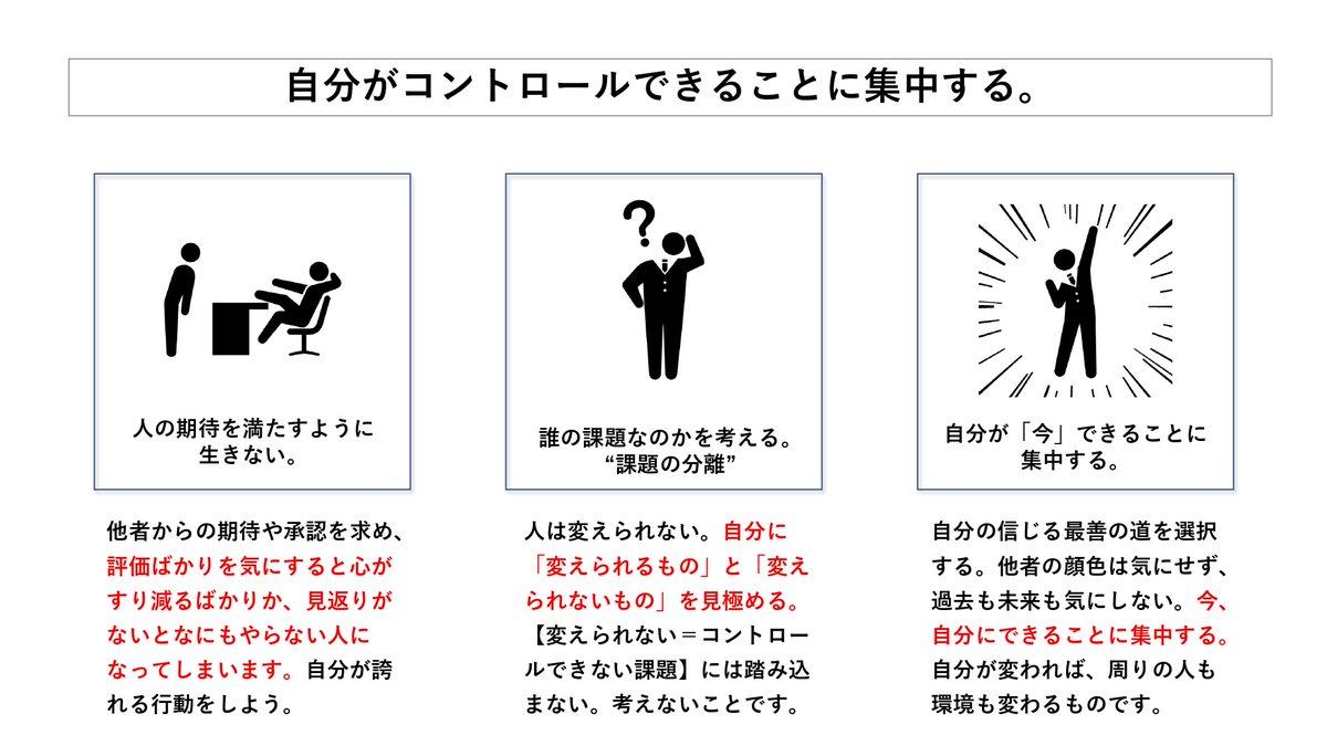 hiro_signore's tweet photo. 心の整え方についてまとめました。人は心が原動力です。なぜなら、心が整っていなければ何事も上手くいきません。幸せを感じることもできません。だから、心を整えることが大切なのです。アドラー心理学の一つ”課題の分離”が最重要だと思っていて、心をストレスから解放するのにとても役に立ちました。 https://t.co/dLCfef9mzr